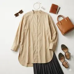 Plage Washer long シャツ オーバーサイズ コットン ベージュ - メルカリ