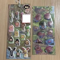 【新品未使用】こびとづかん 光るシール もっちもちシール カプセルシール