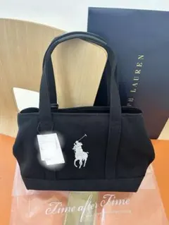 新品•未使用　ラルフローレン Trapezoid トートバッグ　ブラック色