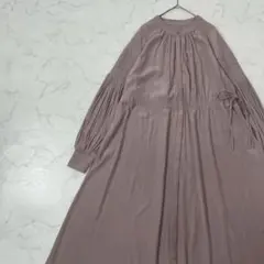 美品 Snidel 大きいサイズ 切替 ワントーン 長袖 ロング ワンピース F