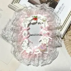 ホイップデコ　レースデコ　トレカケース　B8 No.76 ピンク　白　ホワイト