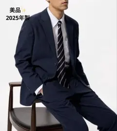 美品✨　UNIQLO ユニクロ　感動ジャケット　ネイビー　M 2025年製