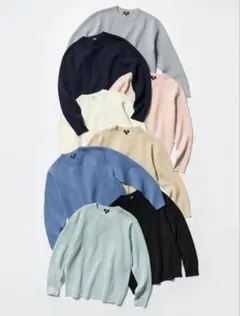 ユニクロ　ウォッシャブルミラノリブクルーネックセーターＭサイズ