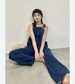 Kastane フレアサロペット　オーバーオール　デニムオーバーオール