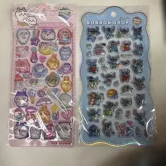 ステッチ　ちいかわ　ボンボンドロップシール　2枚セット