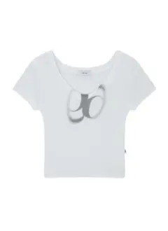 【as"on】HALF SEE-THROUGH T