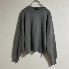 UNIQLO:C ユニクロC スムースコットン クルーネックセーター グレー L