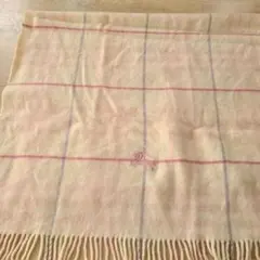 BURBERRY ピンクチェック柄膝掛け