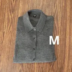 ★新品★ユニクロ メリノリブポロカーディガン Mサイズ