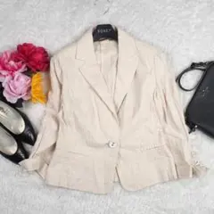 Y5798*☆アクアスキュータム☆コットン☆ジャケット☆ベージュ☆38