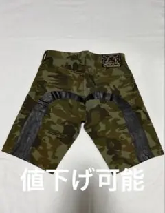 EVISU 迷彩ハーフパンツ 29 黒大黒 ビックカモメ 半ズボン ショーツのサムネイル