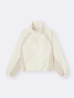 【期間限定価格】GU GIRLSナイロンカラーブロックブルゾンJR
