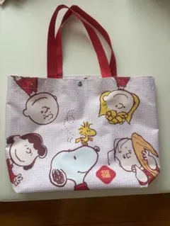 スヌーピー エコバッグ ピンク