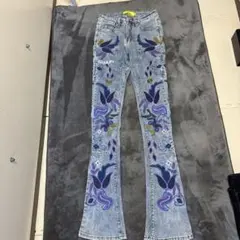 GUAPI 花柄パッチワーク スキニーデニム W28 - メルカリ