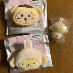 ちいかわ　サンリオ　フロッキーマスコット　ヘアクリップ　うさぎ　ポムポムプリン