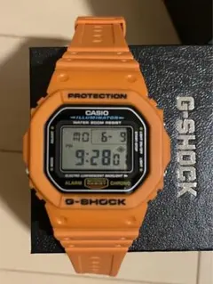 G-SHOCK DW-5600E オレンジ　美品　200M 海外使用　電池交換済