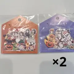 セリア　フレークシール ハロウィンgirls kids 4点セット