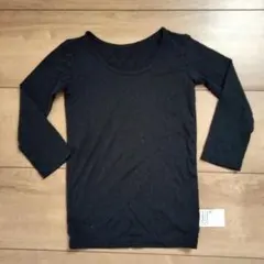 UNIQLO HEATTECH 黒 長袖シャツ肌着　ベビー 90cm インナー