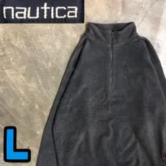 6T7647 NAUTICA フリース　ハーフジップ　USA製　古着