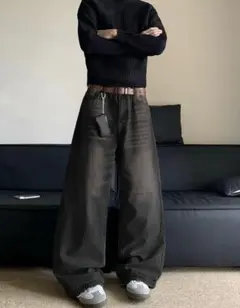 黒 バギーデニム manes jaded london bigboy 似