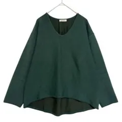 ニコアンド　Vネックニット　緑
