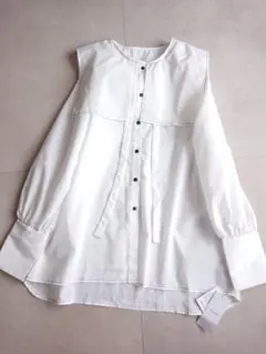 未使用ap retroデザインカラーボウタイブラウス