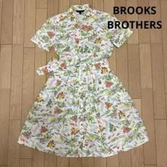 ブルックスブラザーズハワイ柄シャツワンピース 半袖　M