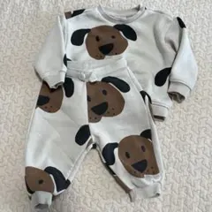 ZARA 犬柄 セットアップ　74cm