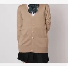 WEGO 平成 ベージュ Vネック カーディガン ヒョウ柄 シュシュ JK