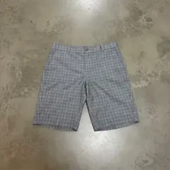 NIKE GOLF チェック ハーフパンツ グレー