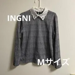 新品未使用　INGNI イング　襟付き　トップス　グレンチェック