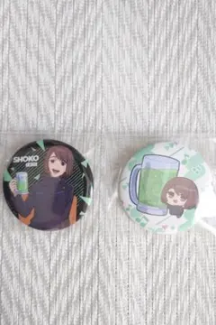 呪術廻戦　まねきねこ　缶バッジ　家入硝子　2種セット