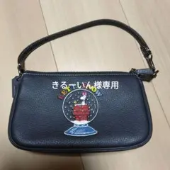 コーチスヌーピー LET IT SNOW ポーチ