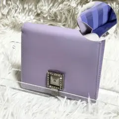 美品✨ポールスミス 財布 ラベンダー 二つ折り 小銭入 カード収納 ストライプ