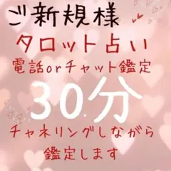 ご新規様　タロット占い　電話orチャット鑑定　30分　占い放題　恋愛　仕事