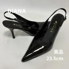 ダイアナ バックストラップ ポインテッドトゥ パテントレザー パンプス 9cmのサムネイル