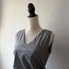 ユーロビンテージ シャーリングタンクトップ グレー シンプル フランス オシャレのサムネイル