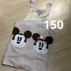 ミッキー&ミニー　エプロン　150