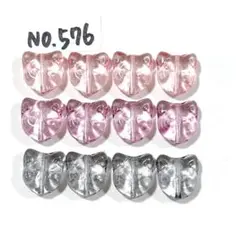 チェコビーズセット No.576 猫の顔