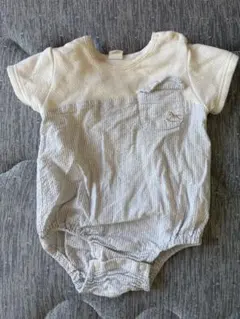 ストライプ柄ロンパース 70cm