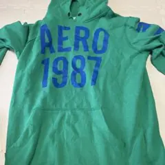 AERO 1987 グリーン フード付きパーカー