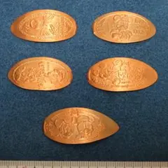セール！　 ディズニー　スーベニアメダル　５枚　ミッキー、ミニー　チップ＆デール