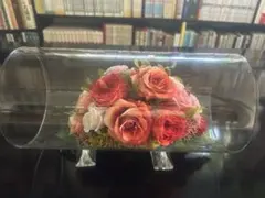 말린 꽃 장미 유리 용기 피규어 사용