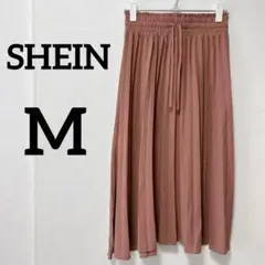 ✨匿名配送✨SHEIN【Ｍ】くすみピンク プリーツスカート ウエストゴム