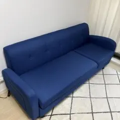 青 ブルー　2人掛けソファ ソファー　【引き取り限定】　南行徳　浦安　市川　行徳