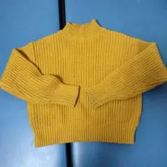 【値下げしました】マスタード ハイネック ニット セーター