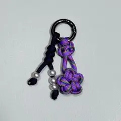 パラコード　キーホルダー　【パープル×ネイビー】