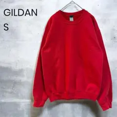 GILDAN 赤 無地スウェット Sサイズ　USA古着　メンズ　レディース