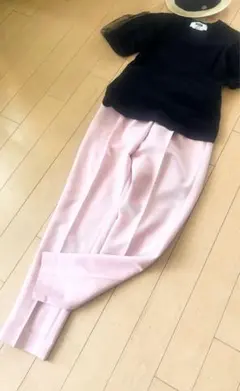 新品未使用 アドーア 25SS マルチツイルパンツ ツータック テーパード