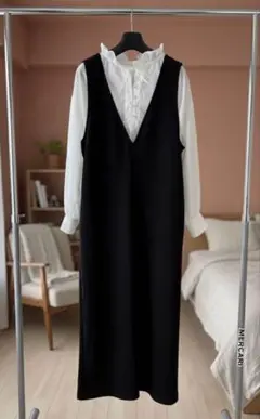 【美品】LEPSIM レプシィム 2WAYジャンパースカート＆ブラウスセットFT